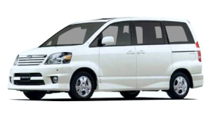 Коврик в багажник Toyota Noah I (R60) (правый руль) 8 мест 2 ряд диван 2001-2007*